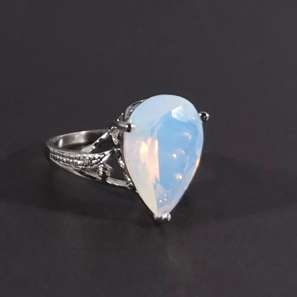 Opal Ring Sterling Silver Size 6-3/4